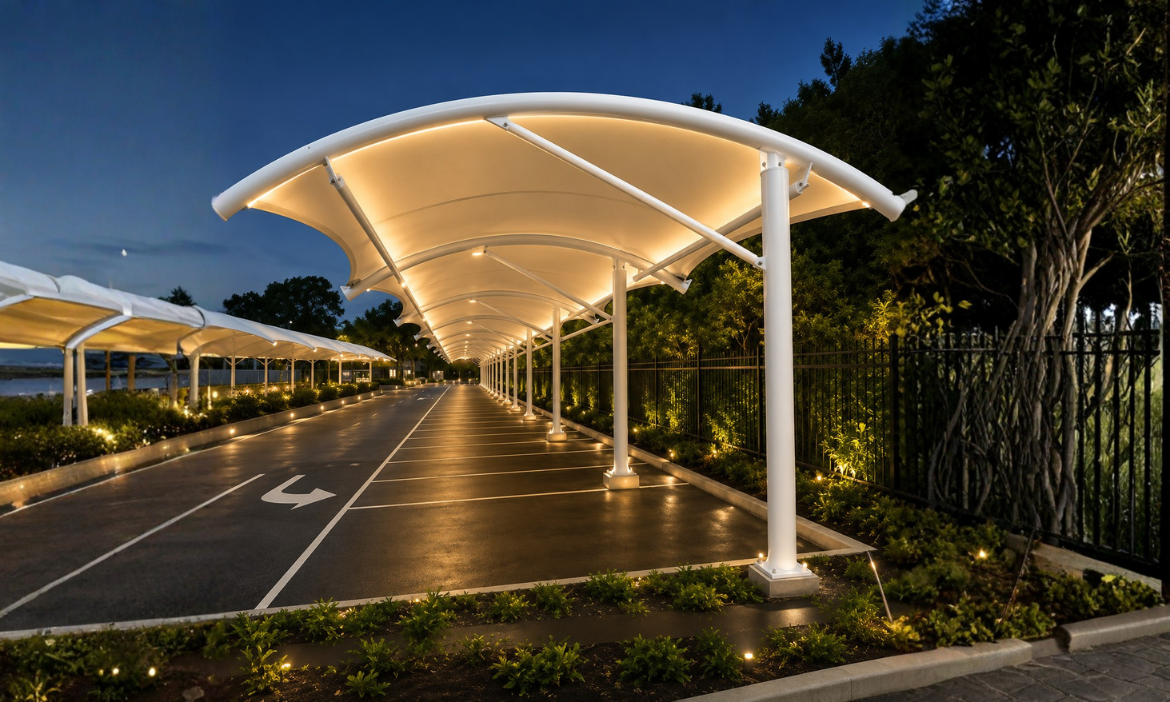 tensile shed structure
